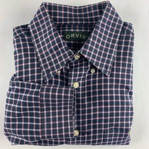 Orvis Checked Long Sleeve Button Down Shirt